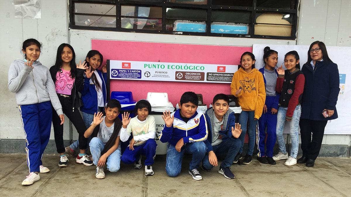 PETROPERU delivers ecological points to Villa El Salvador school