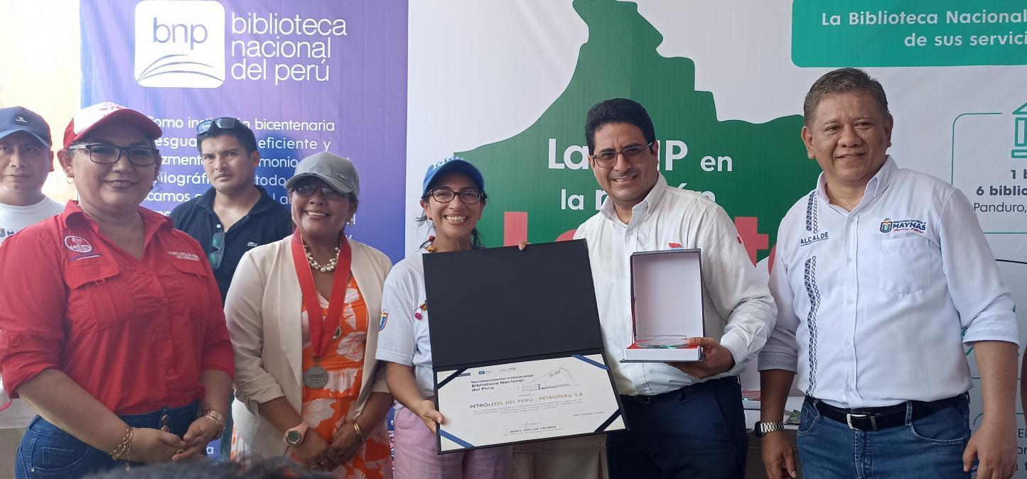 Petroperú is recognized for its contribution to the National Library