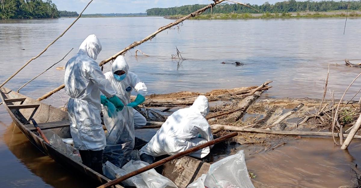 Petroperú realiza trabajos de limpieza en zona del río Pastaza