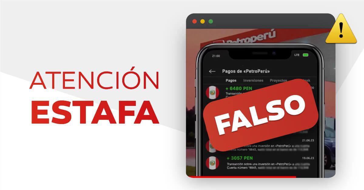 Petroperú advierte de estafas en redes sociales sobre falso programa de inversión