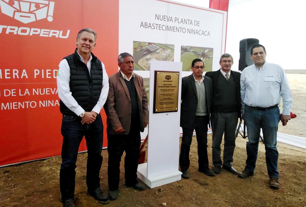 PETROPERÚ placed the first stone of the New Supply Plant Ninacaca, in Pasco