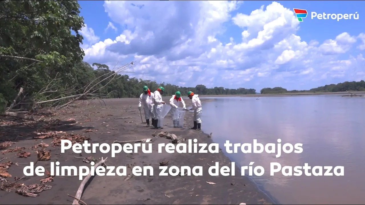 Petroperú realiza trabajos de limpieza en zona del río Pastaza