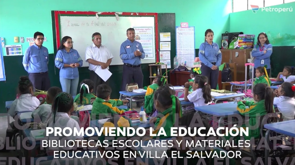 Petroperú implementó bibliotecas escolares en colegios públicos de Villa El Salvador
