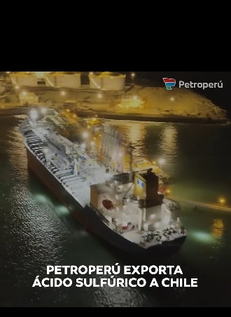 Petroperú exporta ácido sulfúrico a Chile
